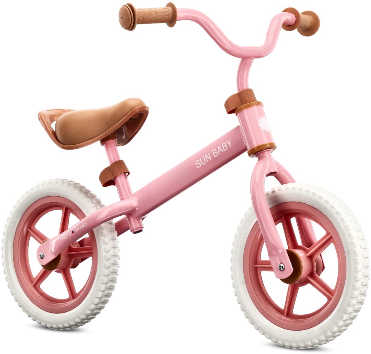 sun baby Loopfiets voor Kinderen 2 Jaar Molto Strada, max. 30 kg, Loopfietsen met schuimrubberen banden, verstelbaar zadel en stuur, stalen frame - Lila