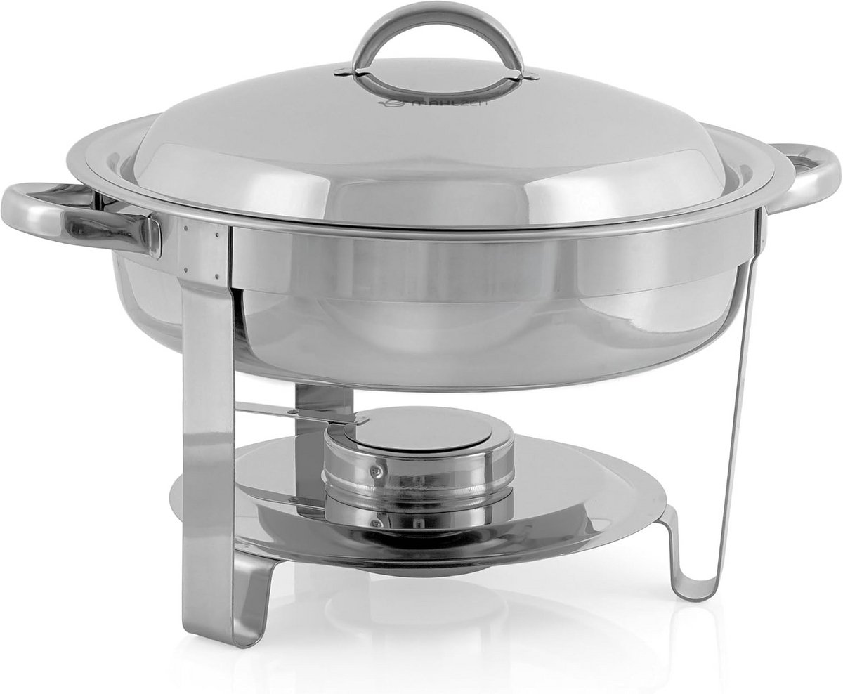 Rond Roestvrij Stalen Chafing Dish 4,5 Liter voor Buffet en Catering