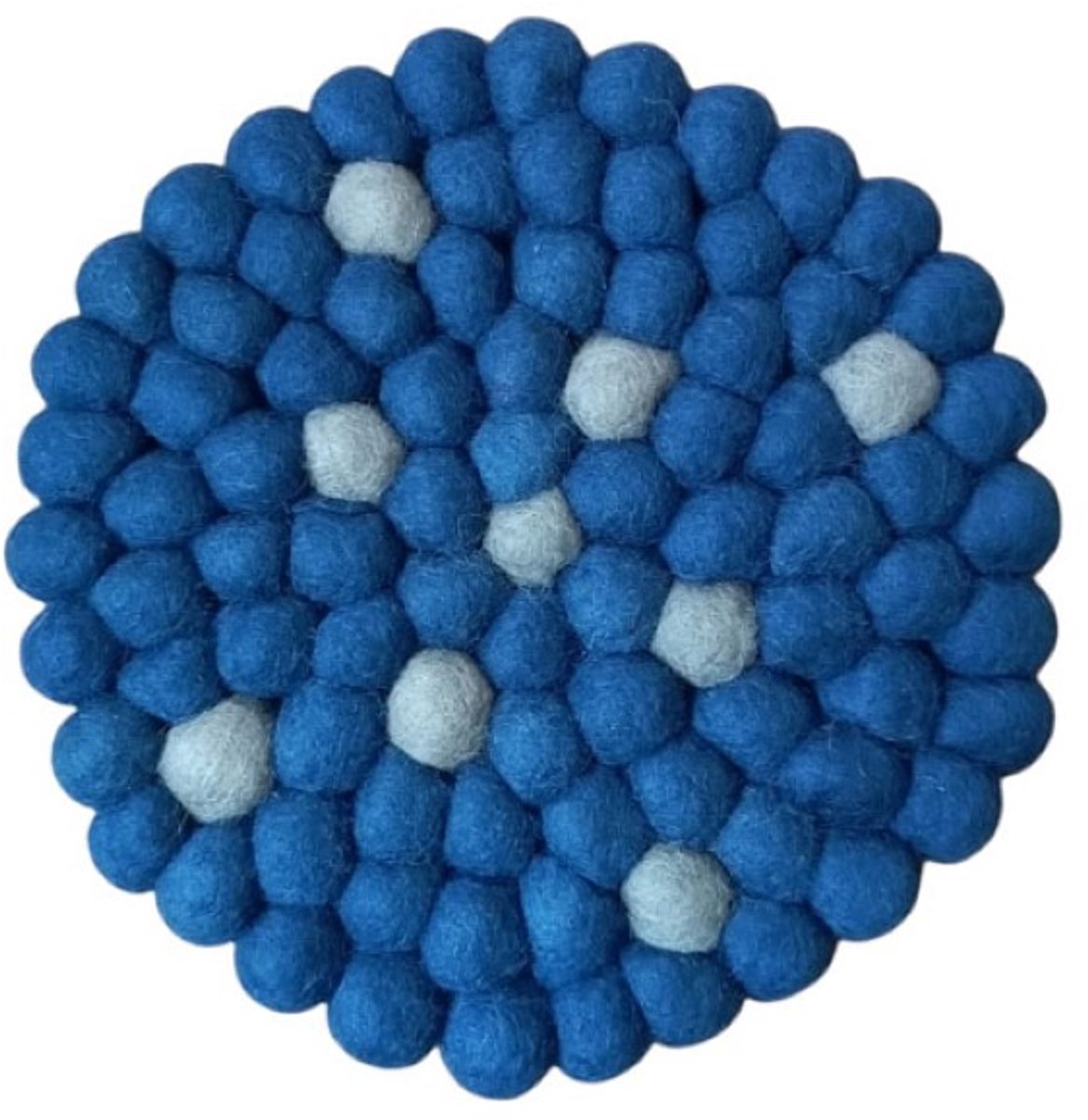 Floz onderzetter - set van 2 - voor pannen, bloempotten of vazen - blauw mix - 21 cm - fairtrade uit Nepal
