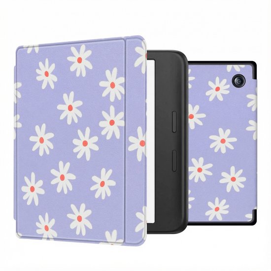 iMoshion Ereader Cover / Hoesje Geschikt voor Tolino Vision 5 - iMoshion Design Slim Hard Case Sleepcover Bookcase met stand - / Flowers Distance van iMoshion — afbeelding 4