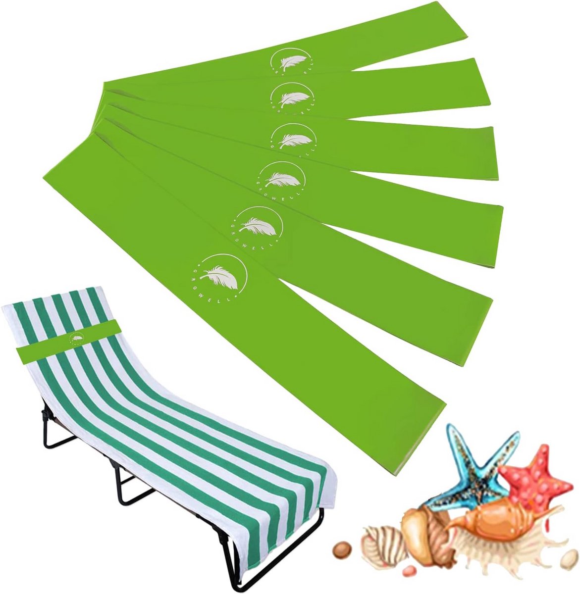 Stretch handdoekclips voor strand en zwembad - Elastische handdoekhouders (6 stuks)