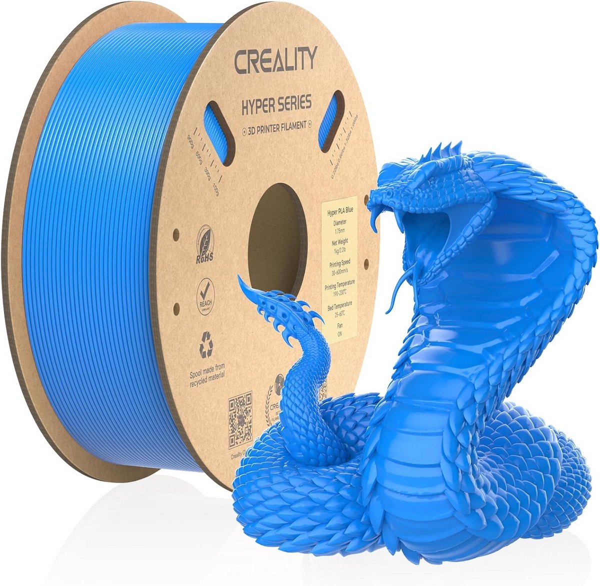 Hoogwaardige 3D Printer Filament - 1.75mm Hyper High Speed PLA in Perzikroze