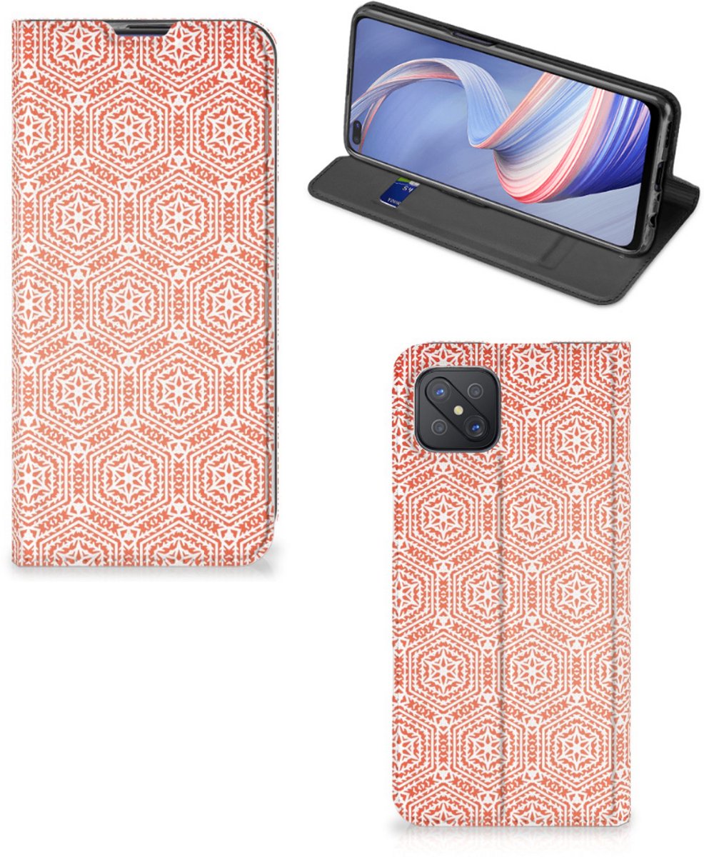 OPPO Reno4 Z 5G Hoesje met Magneet Pattern Orange