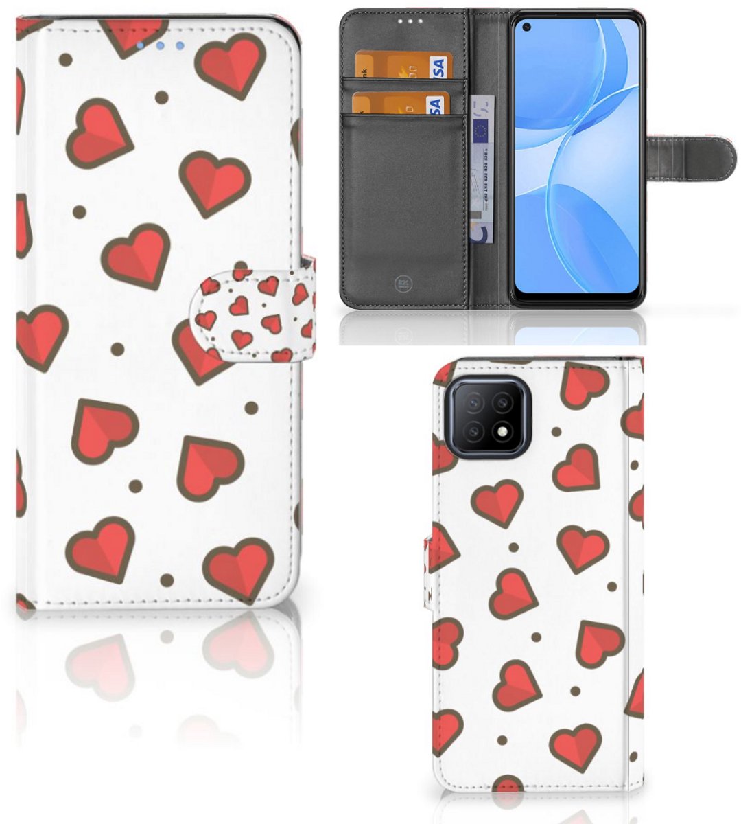 OPPO A73 5G Telefoon Hoesje Hearts