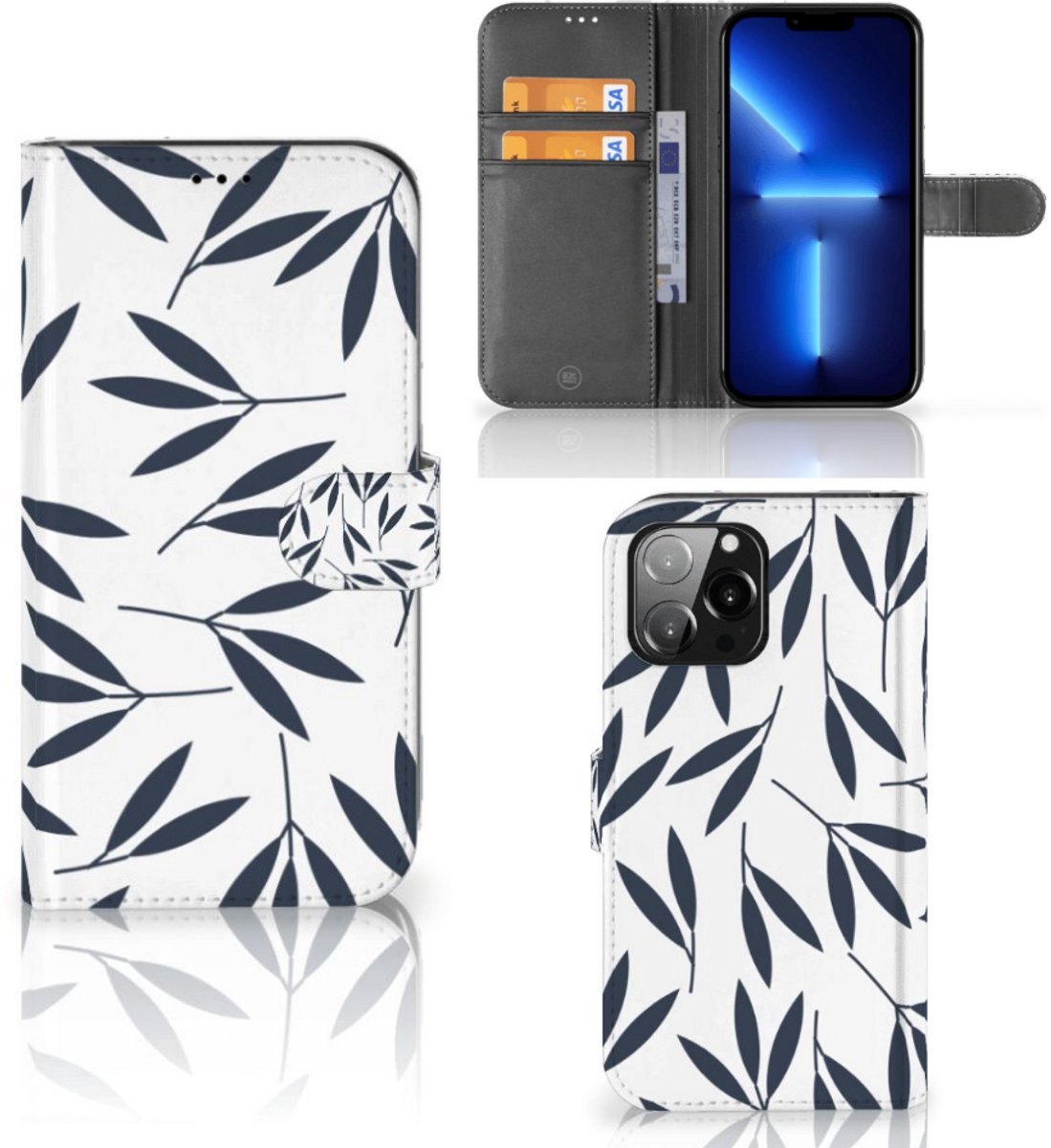 iPhone 13 Pro Max Hoesje Leaves Blue