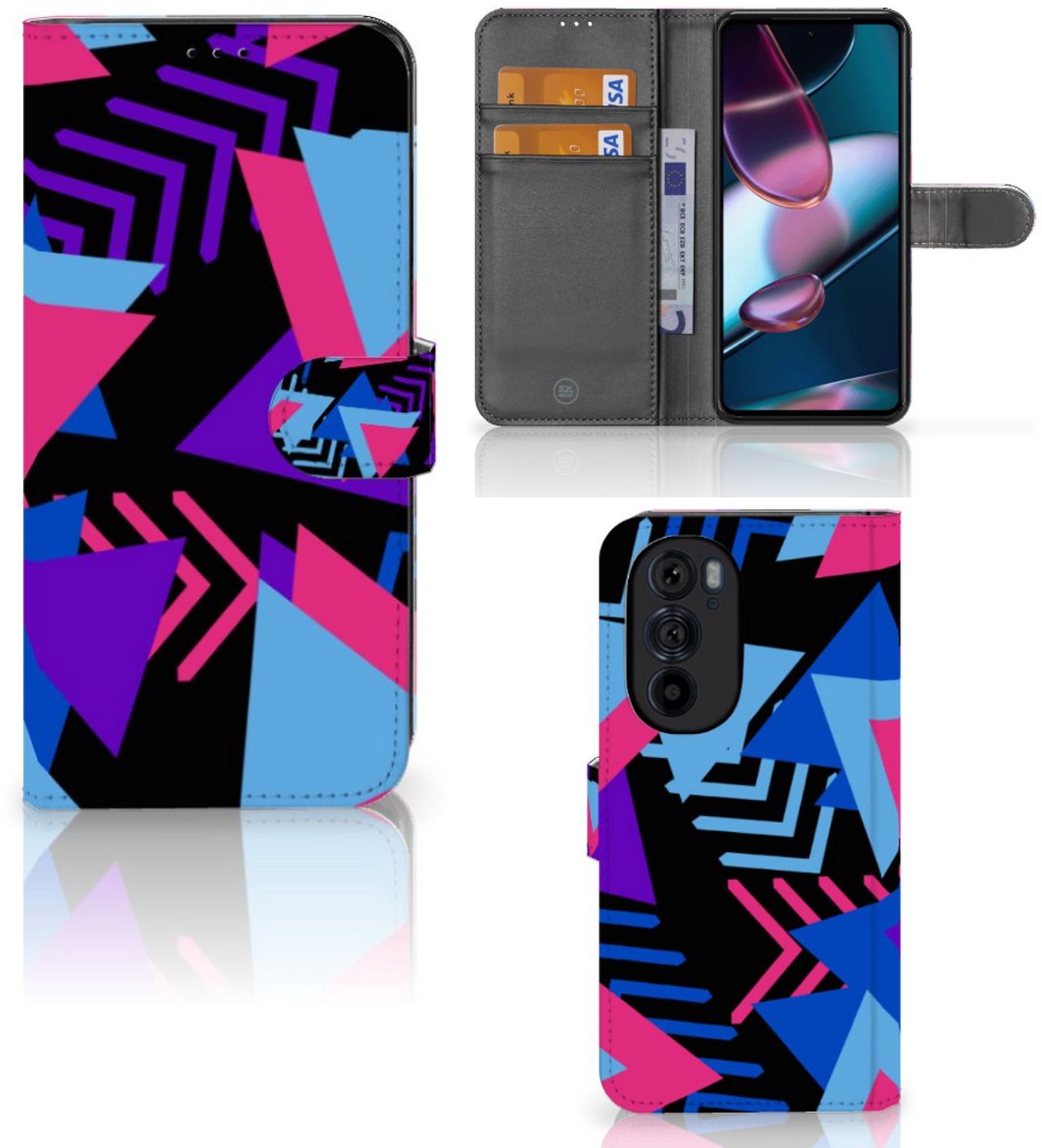 Motorola Edge 30 Pro Book Case Funky Triangle