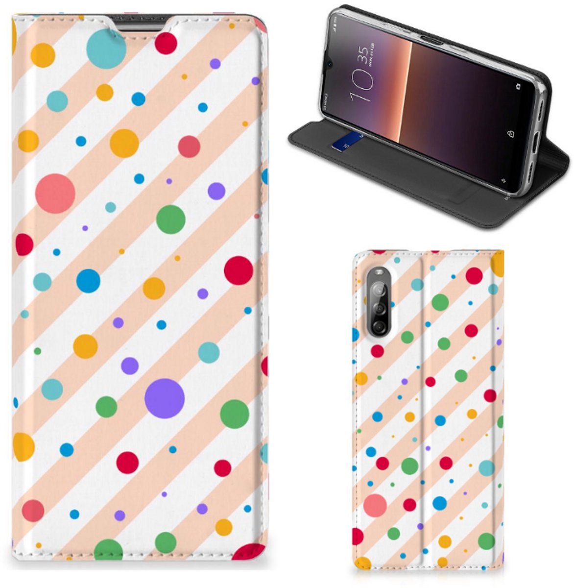 Sony Xperia L4 Hoesje met Magneet Dots