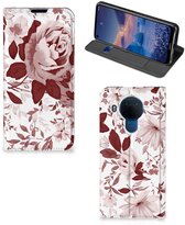 Étui pour téléphone portable Nokia 5.4 Bookcase Aquarelle Fleurs