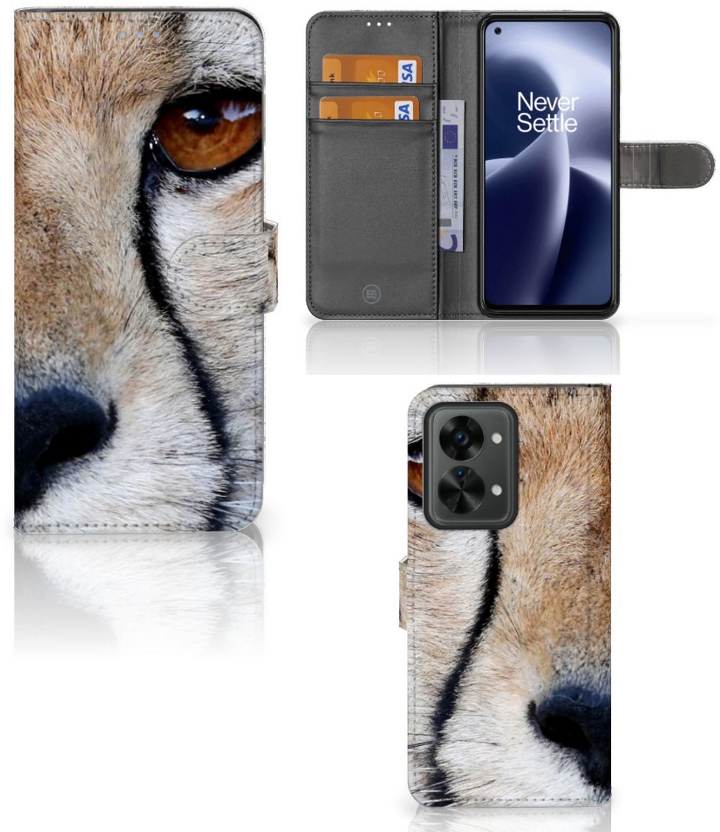 OnePlus Nord 2T Telefoonhoesje met Pasjes Cheetah