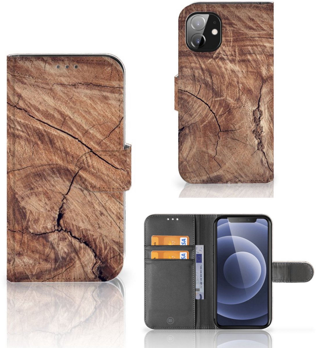 Boekhoesje voor Apple iPhone 12 Mini Book Style Case Tree Trunk