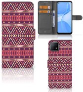Coque OPPO A73 5G Portefeuille Livre Aztec Violet