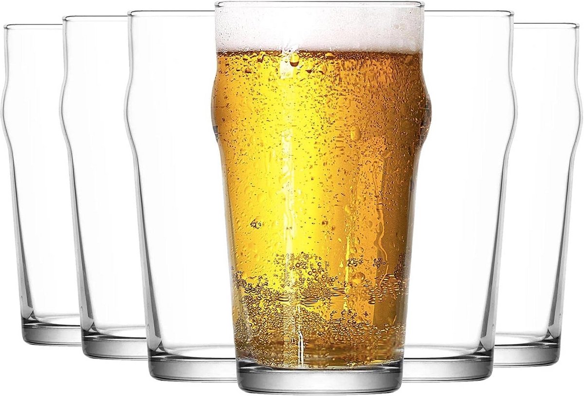 Pint Bier- en Ciderglazen, Set van 6 - Perfect voor Diverse Bierstijlen