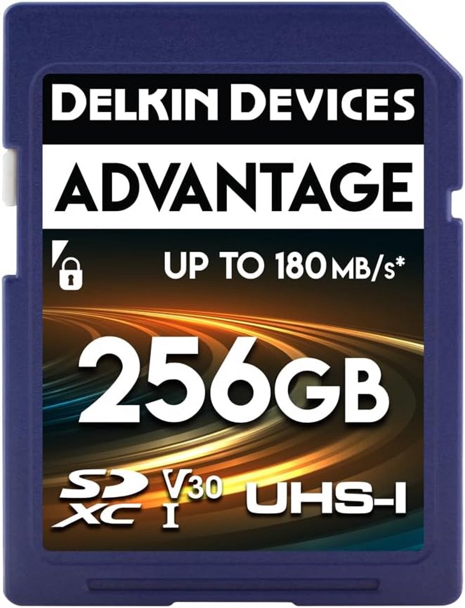 256 GB SDXC-geheugenkaart UHS-I - 150 MB/s schrijven, 180 MB/s lezen, C10, U3, V30, 4K UHD