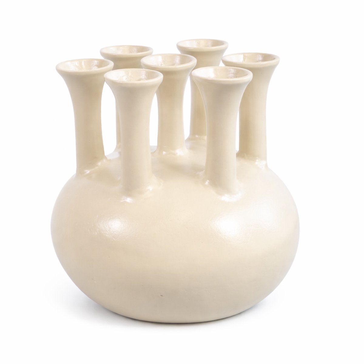 LOFT42 Design Vaas Jenna – Ø35 cm – H32 cm – Crème – Moderne Decoratieve Vaas – Bloemenvaas – Scandinavisch / Japandi Beige