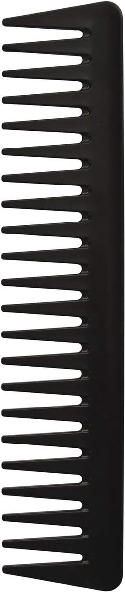 Professionele Carbon Fibre Brede Kam voor Het Ontwarren van Lang en Krullend Haar