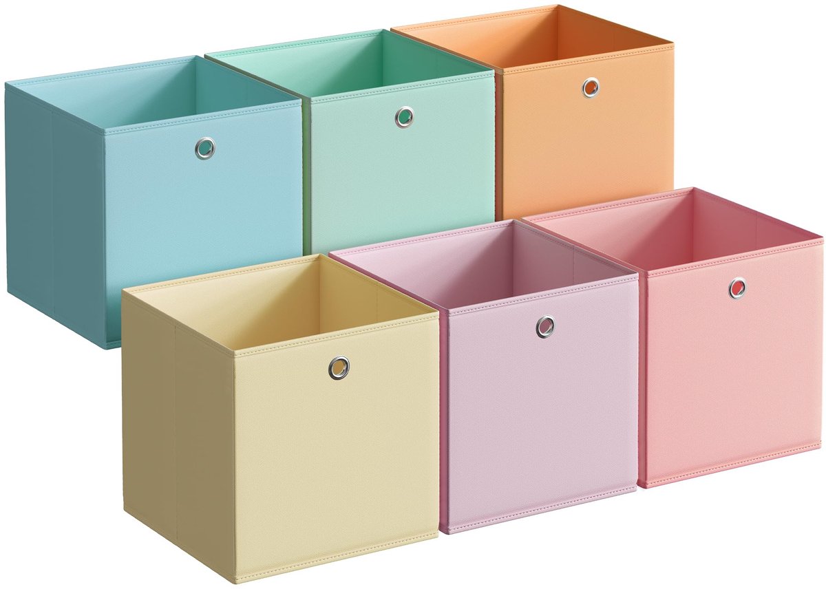 Opbergdozen Set van 6 - Faltbare, Geurloze En Duurzame Organizer - 33 x 33 x 33 cm