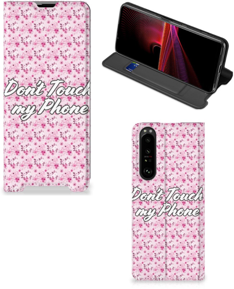 Standcase Hoesje voor Sony Xperia 1 III Design Case Flowers Pink DTMP