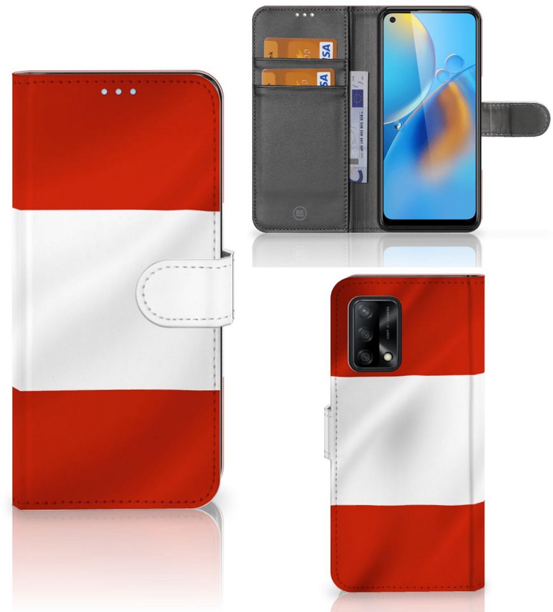 OPPO A74 4G Bookstyle Case Oostenrijk