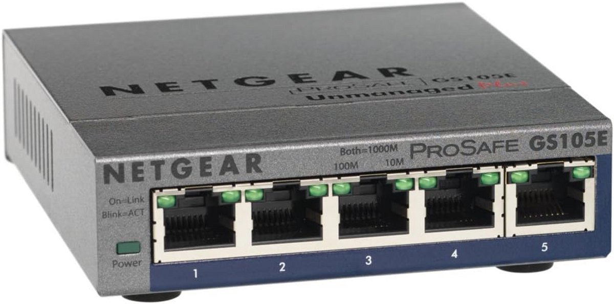 5-poorts Gigabit Ethernet Switch voor Thuis en Kantoor