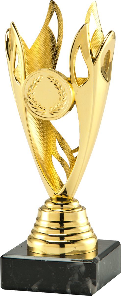 Gouden trofee - sportprijs - prijs voor jong en oud - 15.5 cm