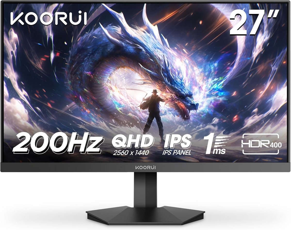 27 Inch QHD Gaming Monitor 200Hz IPS 1ms HDR