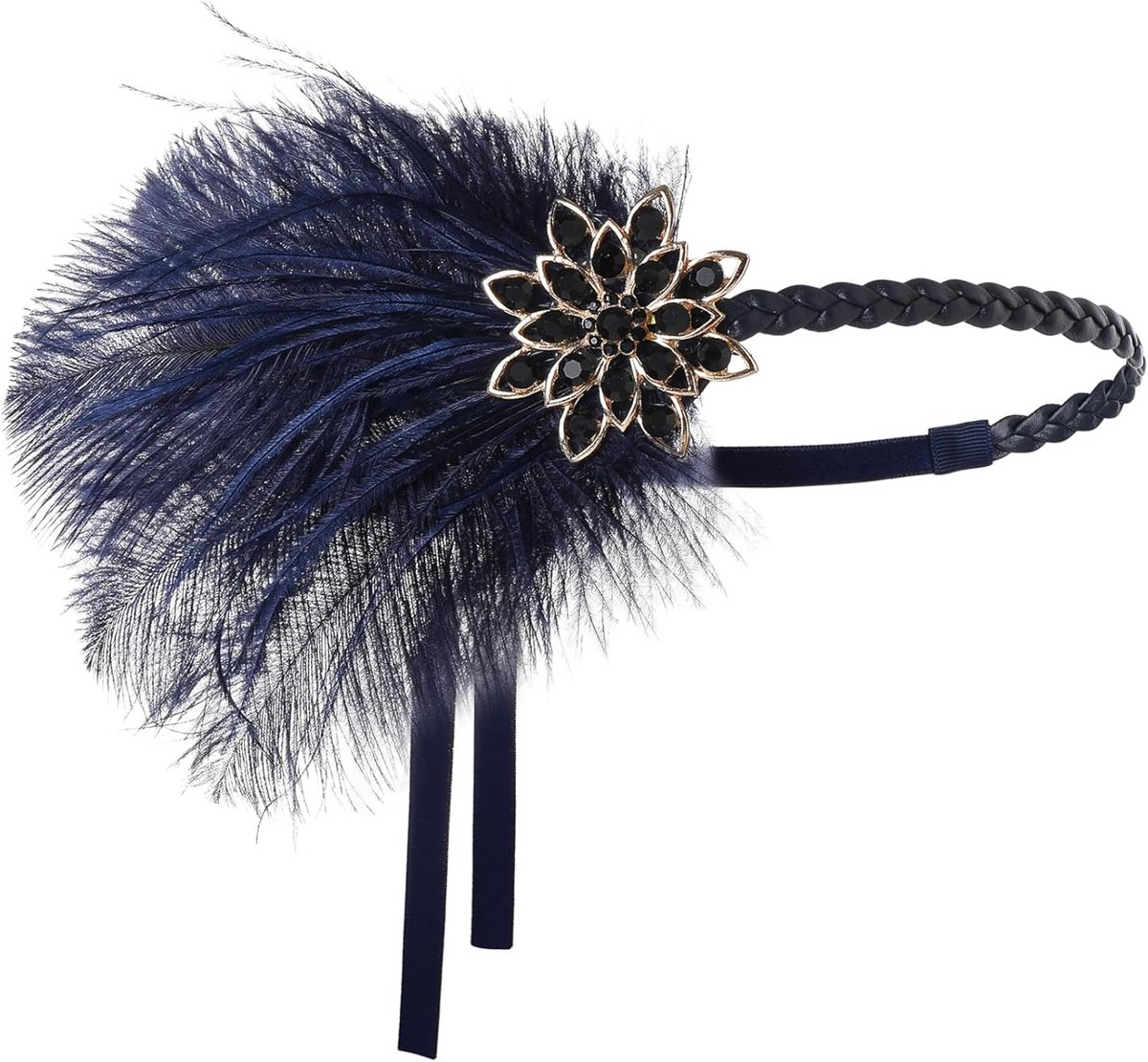 Feestelijke Haarband Dames Jaren '20 Stijl Flapper Kostuum Accessoire met Veer