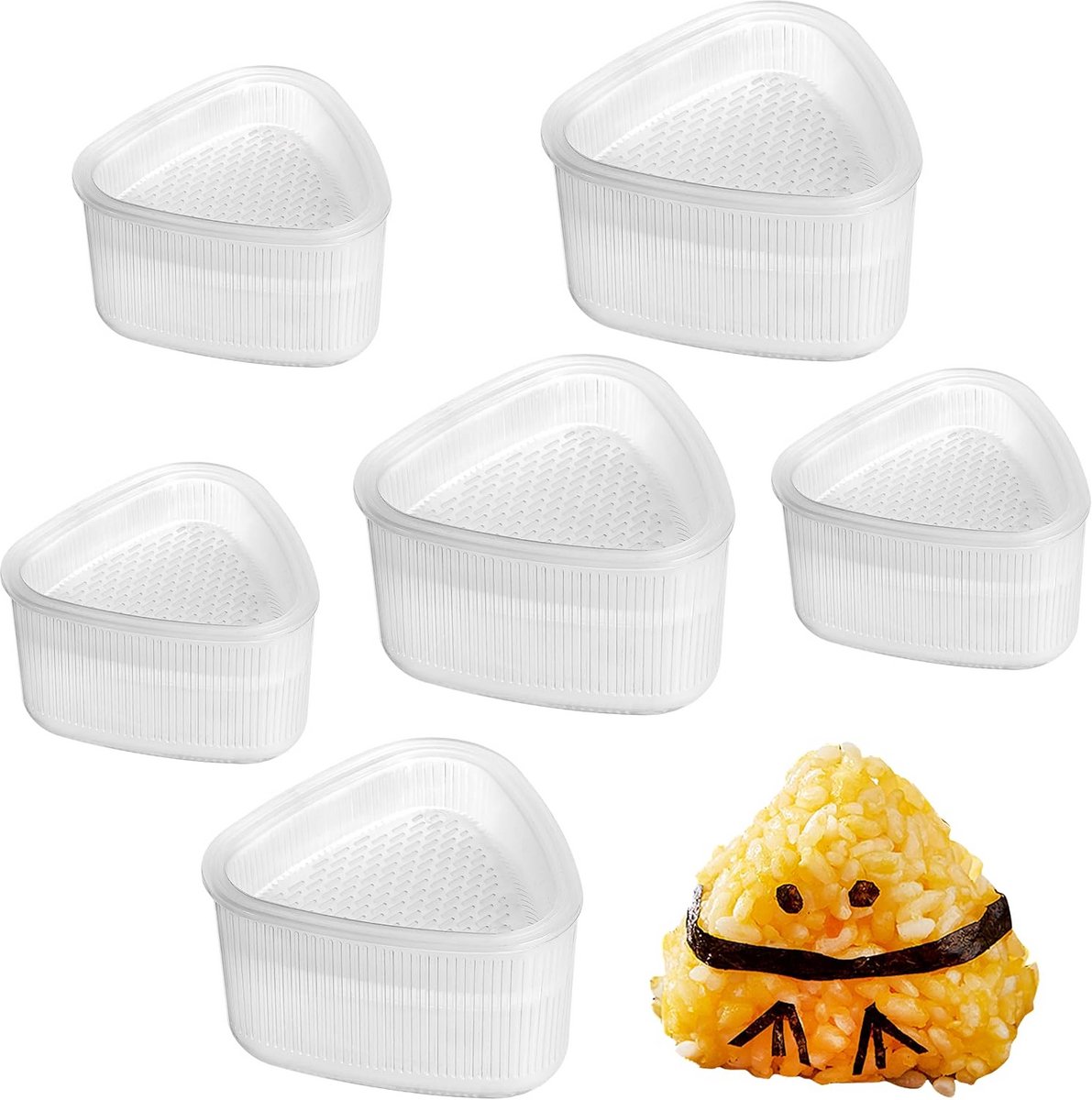 Driehoekige sushi vorm voor rijstballen - DIY keuken gadget 6 stuks