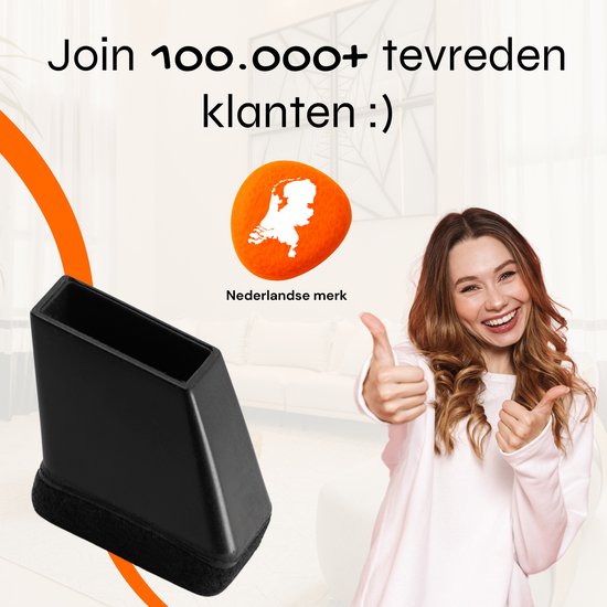 PATIKIL Rechthoekige U-vormige stoelpootdoppen met vilten pads, 50