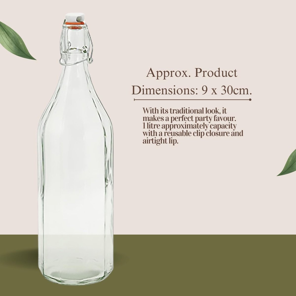 Klassieke inmaakfles met luchtdichte beugelsluiting - 1000 ml