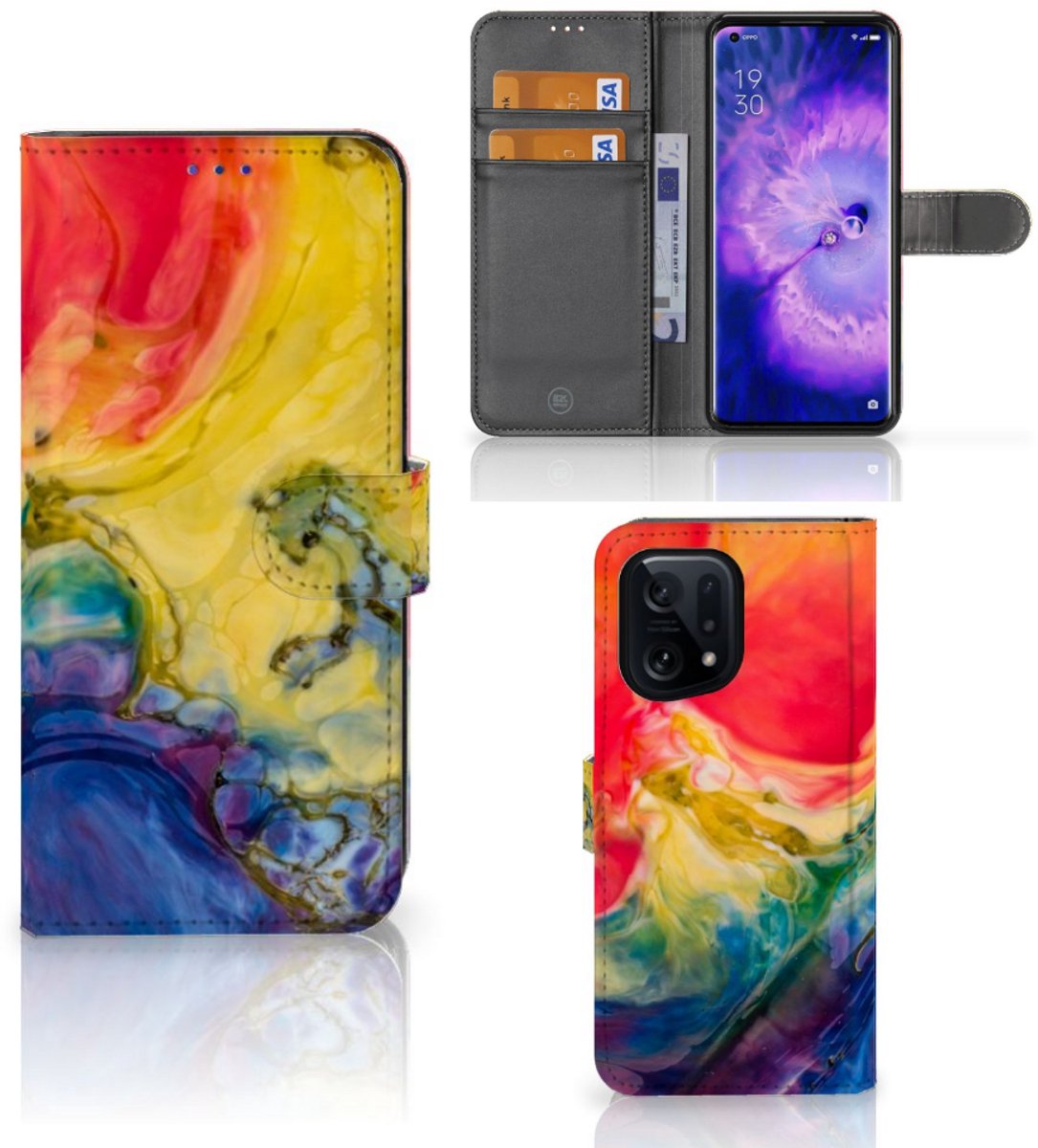 Hoesje OPPO Find X5 Watercolor Dark