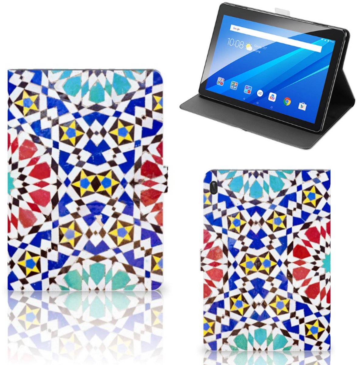 Lenovo Tab E10 Leuk Tablet hoesje Mozaïek