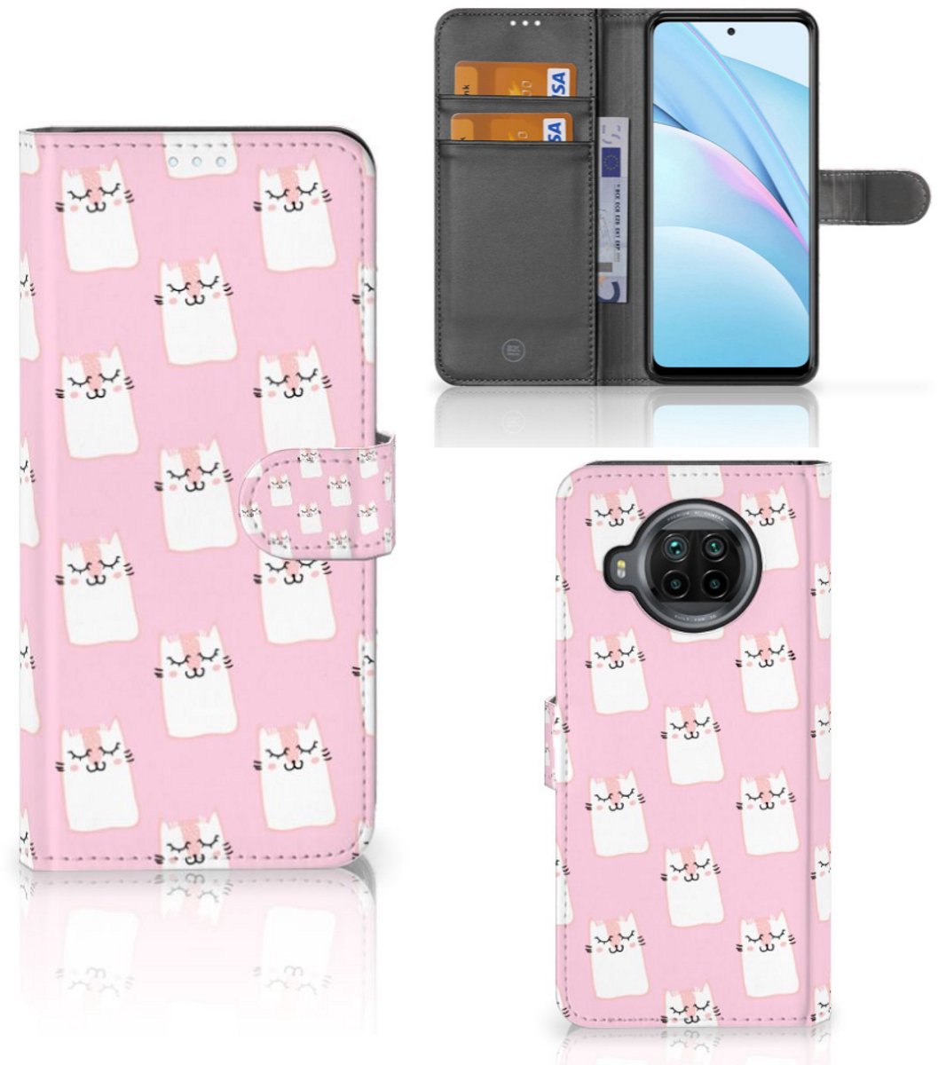 Xiaomi Mi 10T Lite Telefoonhoesje met Pasjes Sleeping Cats