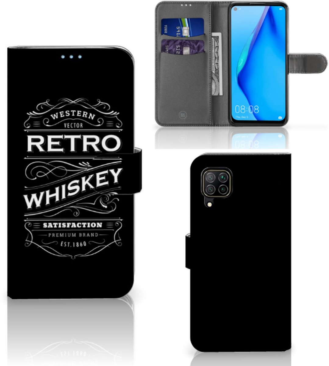Book Case voor Huawei P40 Lite Book Cover Whiskey