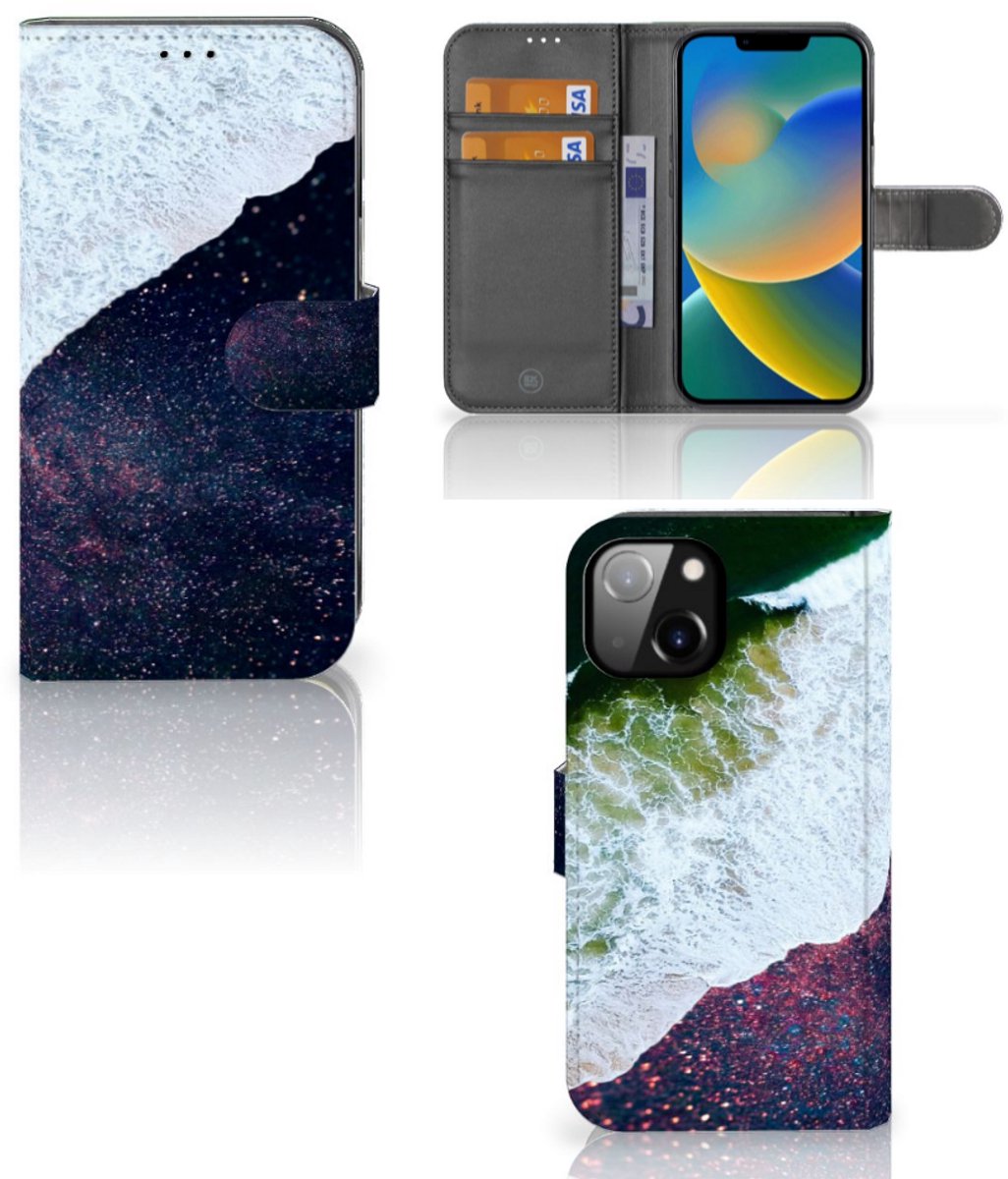 Book Case voor Apple iPhone 14 Book Case Sea in Space