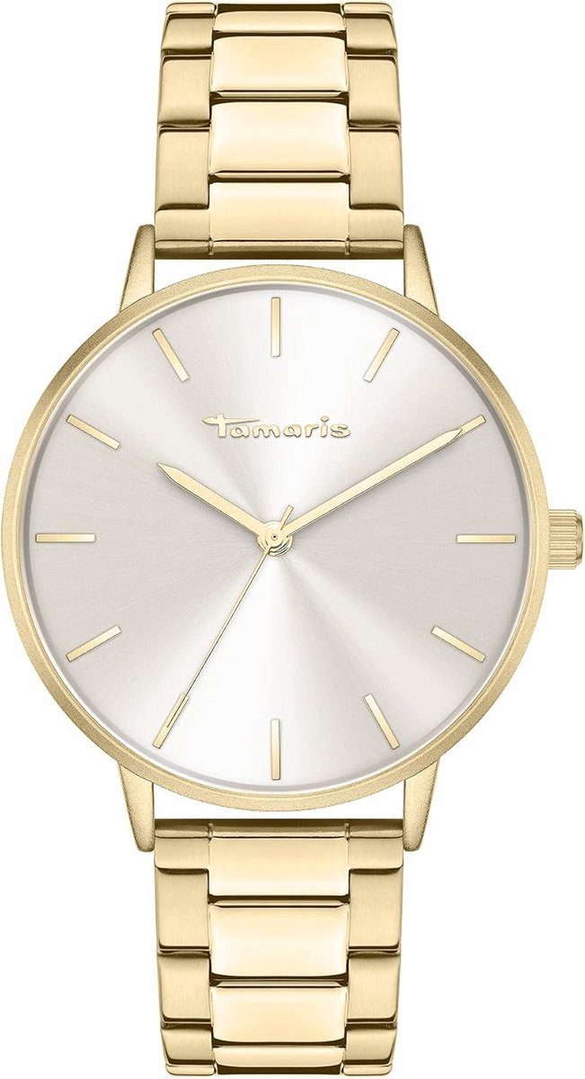 Dameshorloge Goud Kleur RVS Band Modern Design 36mm