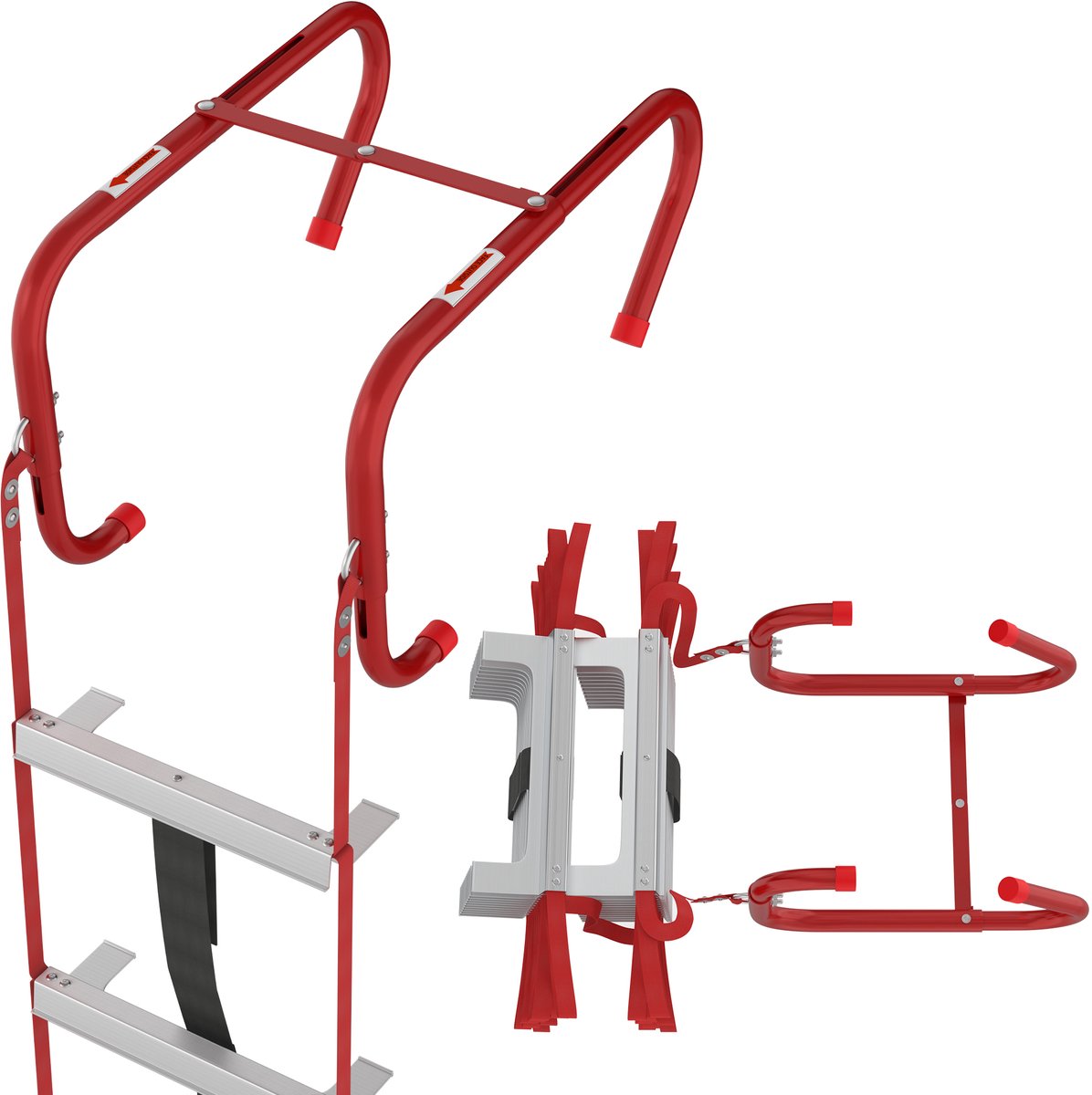 ACXIN Brandladder Touwladder 7,5 m Veiligheidsladder Nooduitgang Balkon Raam Outdoor