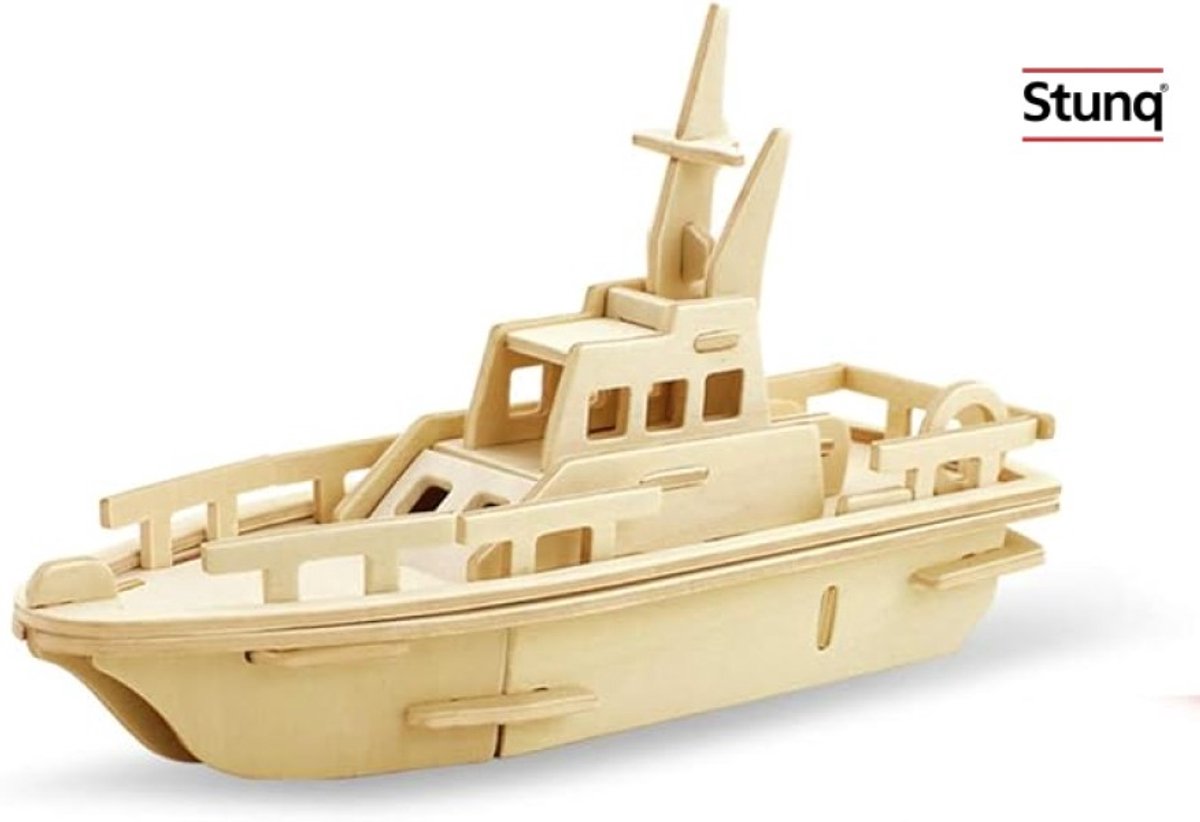 3D Houten Bouwpakket Jacht Model - Educatief Speelgoed voor Kinderen