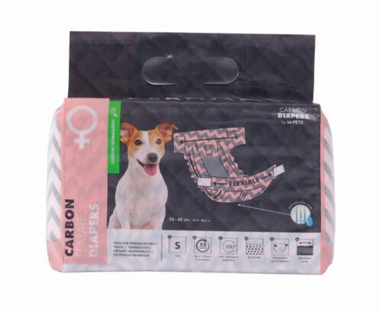 M-Pets Carbon Luiers voor Teefjes - M - Gewicht: 4-9 kg - Hondenluier