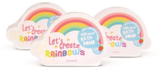 Casuelle badbruisbal rainbow swirl kleurrijke badfizzer 110 gram.