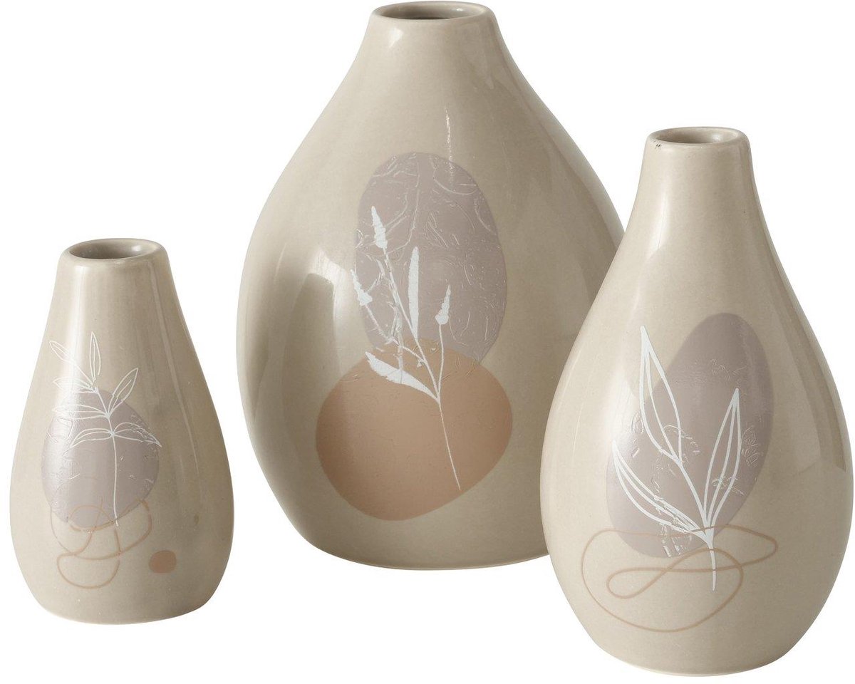 Vaas Stona aardewerk set a 3 h8/11/12cm