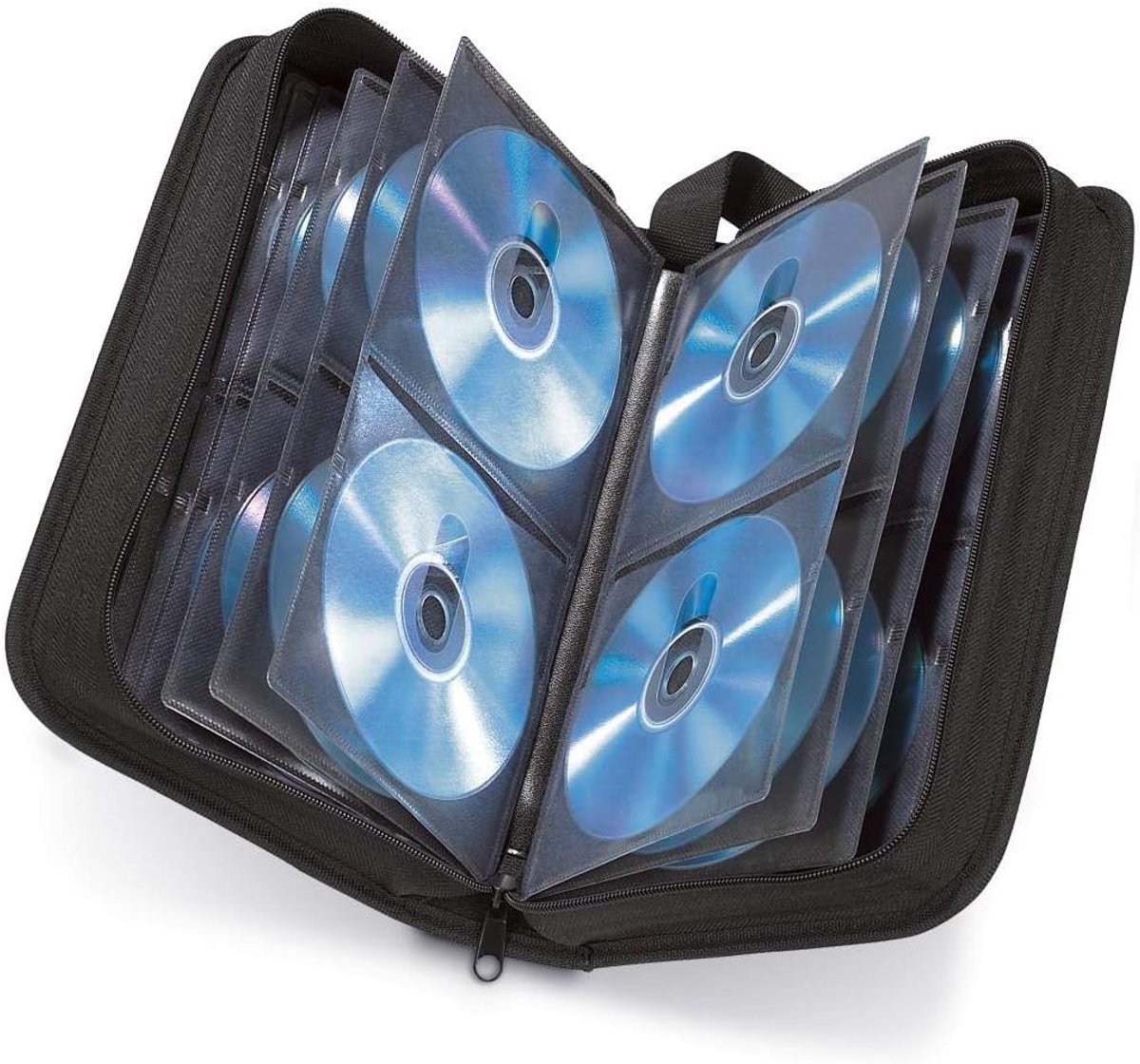 CD Hoes voor 64 Schijven - Zwart, Voor CD, DVD & Blu-ray