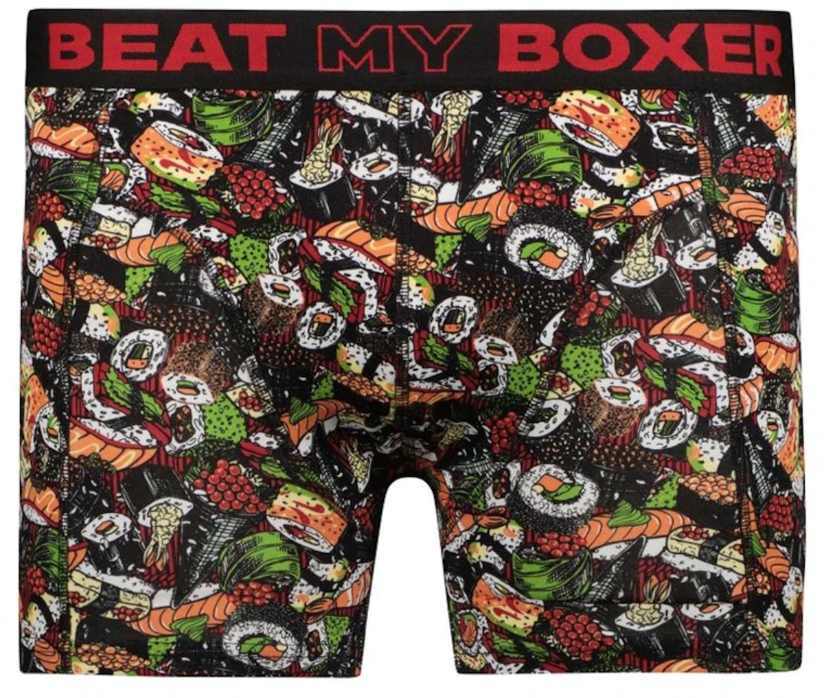 Beat my Boxer heren boxershort - Elastisch katoen - maat XXL - Sushi