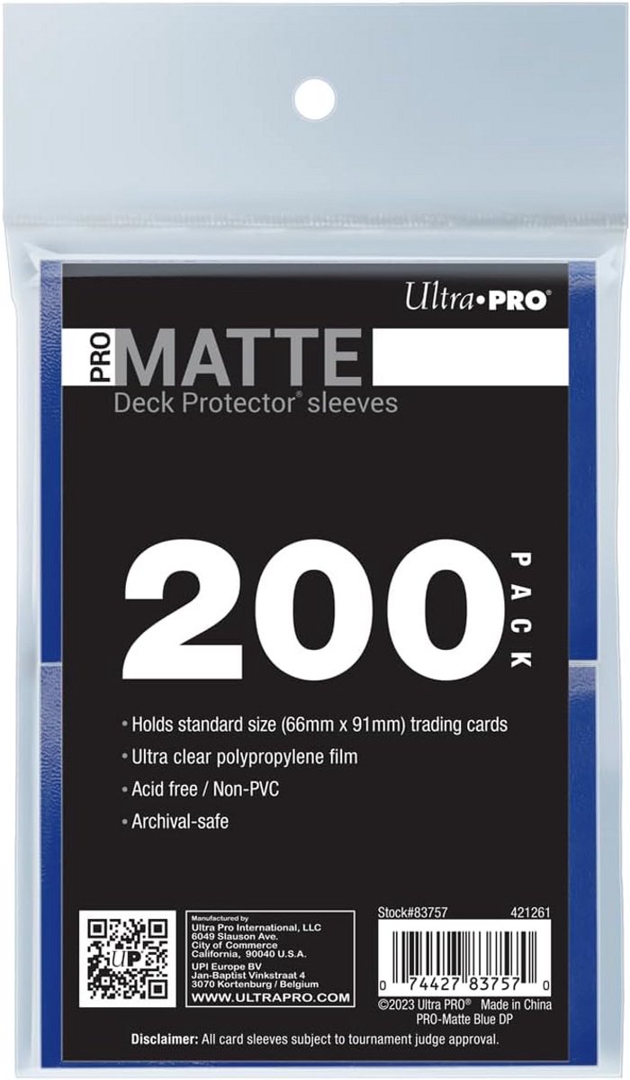 200 Stuks Matte Standaard Kaarthoezen voor Verzamelen - Bescherm Kaarten tegen Slijtage voor Pokémon, MTG en D&D