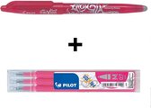Pilot Roze FriXion Ball 0.7mm Uitwisbare Pen + 3 stuks Navul inkt set