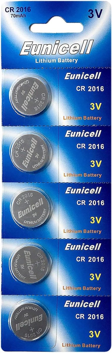 CR2016 3V Lithium Knoopcelbatterijen - 5 Stuks