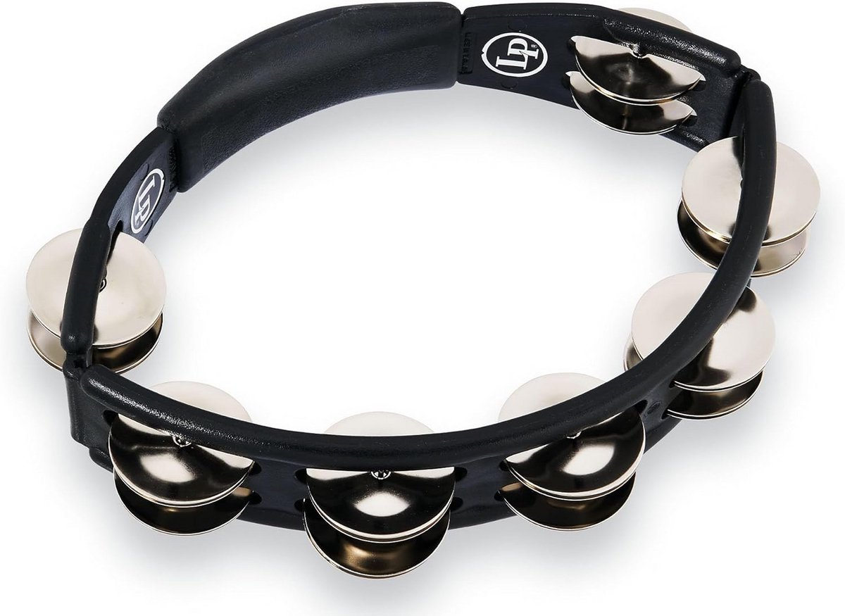 Ergonomische Hand Tambourine met Stalen Jingles