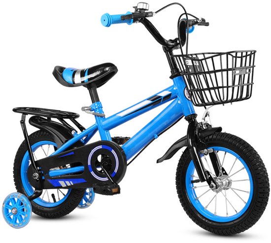 14 inch kinderfiets voor jongens en meisjes, peuterfiets met verstelbare hoogte en afneembaar mandje. — afbeelding 2