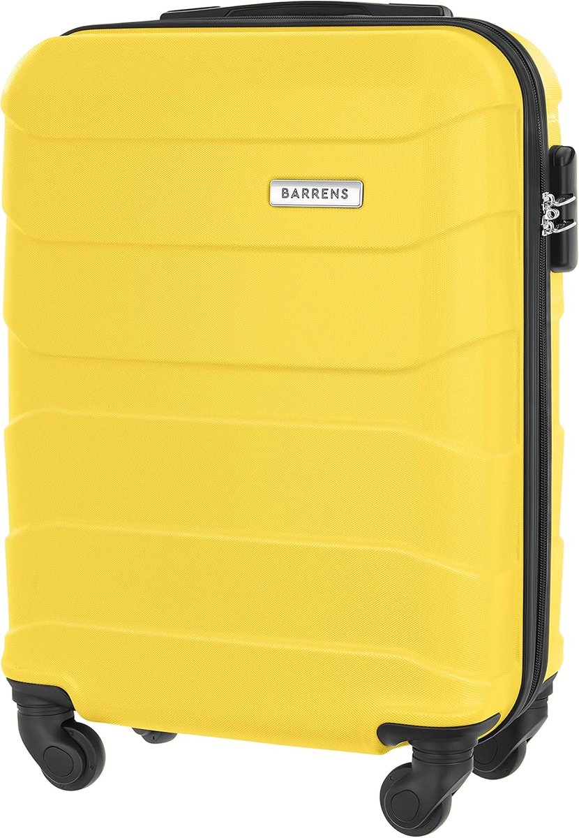 Valise met encryptieslot voor reiskoffers - Geschikt voor Luchtvaartmaatschappijen - Geel - Cabinekoffer M