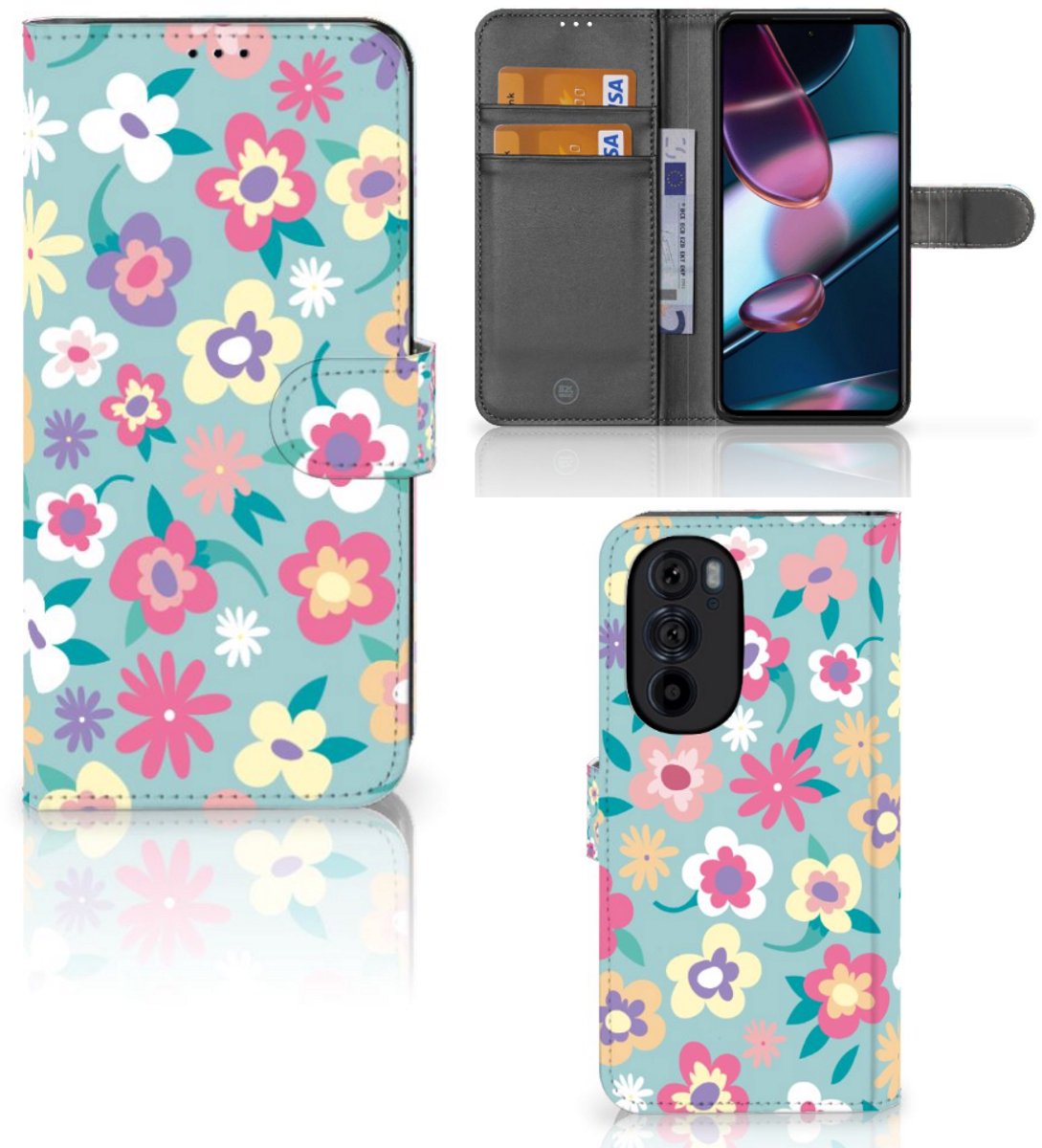Motorola Edge 30 Pro Hoesje Flower Power