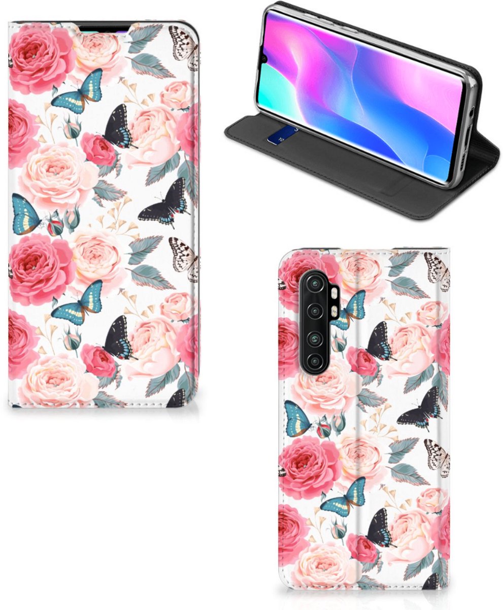 Xiaomi Mi Note 10 Lite Smart Cover Butterfly Roses